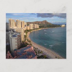 Diamond Head, Waikiki Beach, Hawaii Postcard