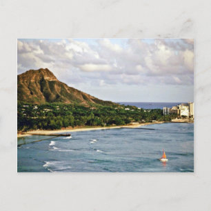 Diamond Head - Waikiki Beach, Oahu Postcard