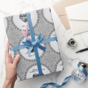 Diamond Heart 60th Anniversary Wrapping Paper