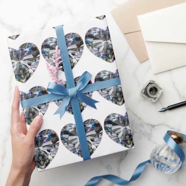 Diamond Heart 60th Anniversary Wrapping Paper (Gifting)