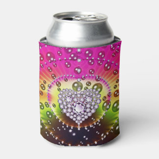 Diamond Heart Bling Can Cooler