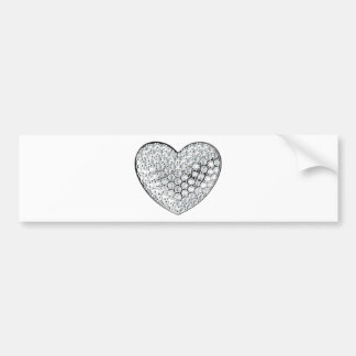 Diamond Heart Bumper Sticker