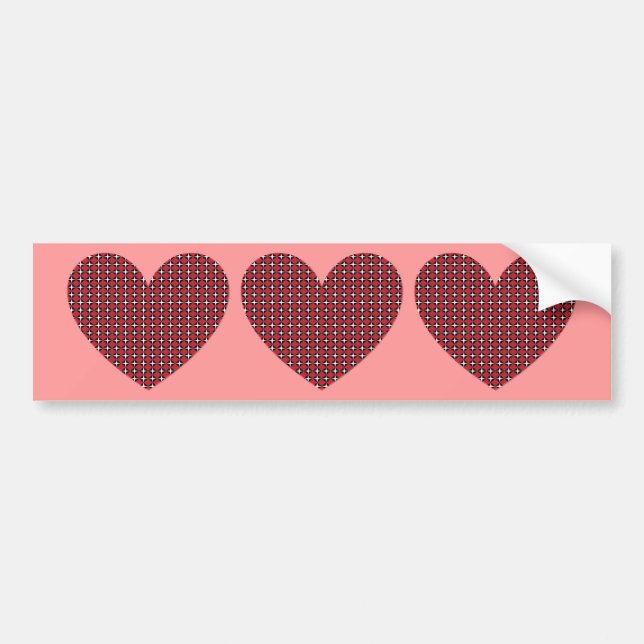 Diamond Heart Bumper Sticker (Front)