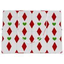 Diamond & Heart Christmas Christmas Gift Bag