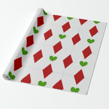 Diamond & Heart Christmas Wrapping Paper Gift Wrap