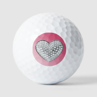 Diamond Heart Golf Balls