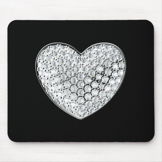 Diamond Heart Mouse Mat (Front)