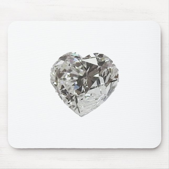 Diamond Heart shape Brilliant Mouse Mat (Front)