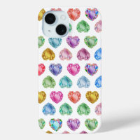 Diamond Heart Watercolor Pattern Cute Pastel Girly