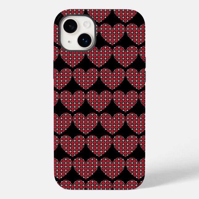 Diamond Hearts Pattern  Case-Mate iPhone Case (Back)