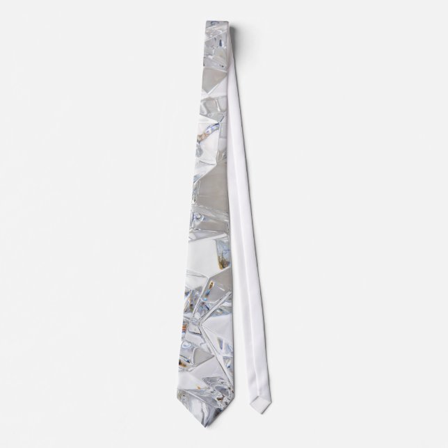 Diamond Ice Crystal Glitz Glam Glamour Mens Tie (Front)