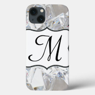 Diamond Ice Crystal Glitz Glam Monogram IPAD Case