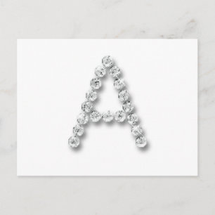 Diamond Initial A Postcard