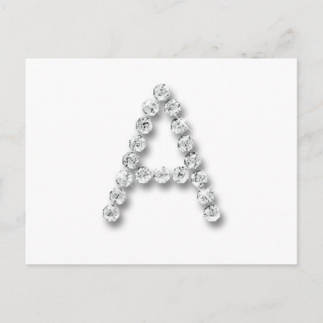 Diamond Initial A Postcard (Front)