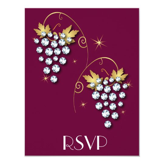 Diamond Invitations Grapes Design