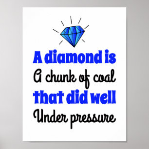 Diamond is Coal - Motivational, Inspirational Home Poster