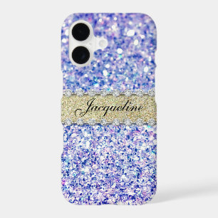 Diamond Jewel Gold Glitter Bling Personalised Case