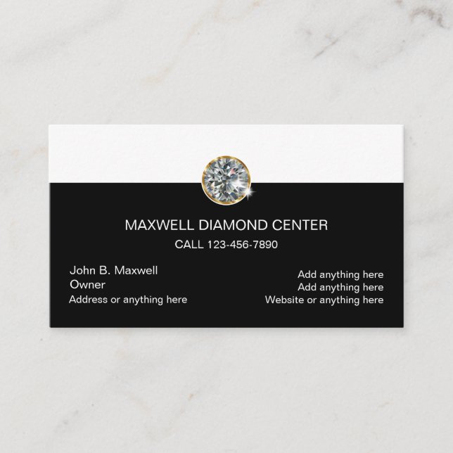 Diamond Jeweller Design Business Card (Front)