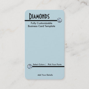 Diamond Jewellery - Diamond Rhinestone Logo Business Card