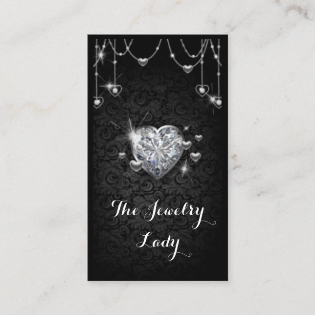 Diamond jewellery elegant business card (Front)