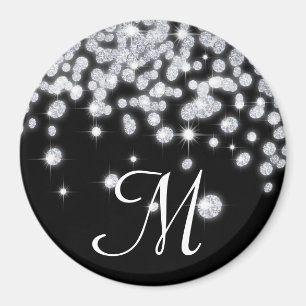 Diamond Jewels Jewellery Monogram Initial Magnet