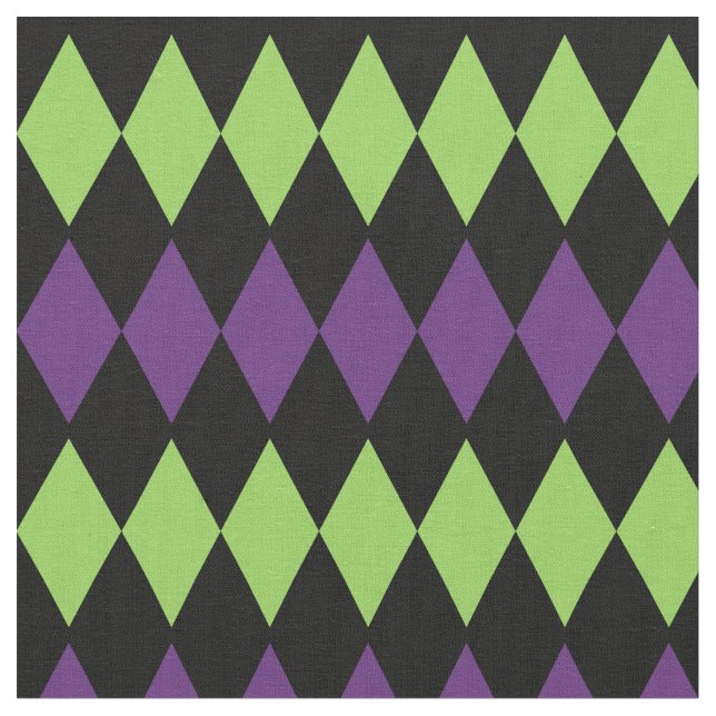 Diamond Joker on Black Fabric (Close Up)