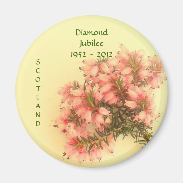 Diamond Jubilee 1952 - 2012  Scotland Magnet (Front)