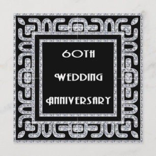 Diamond Jubilee 60th Wedding Anniversary Invitation