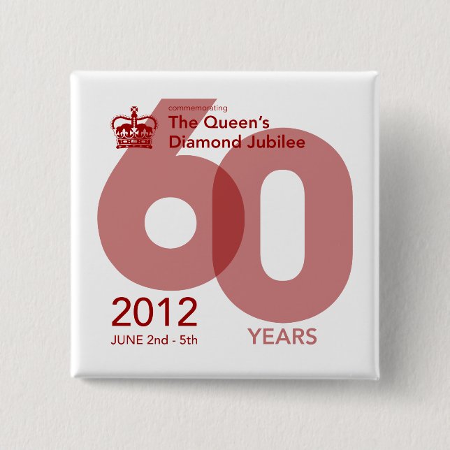 Diamond Jubilee Commemorative Button [Block] (Front)