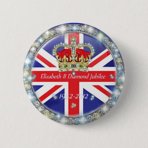 Diamond Jubilee Commemorative Pin back Button