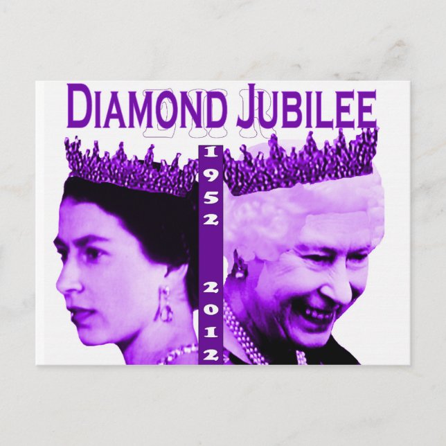 Diamond Jubilee commemorative postcard (Front)