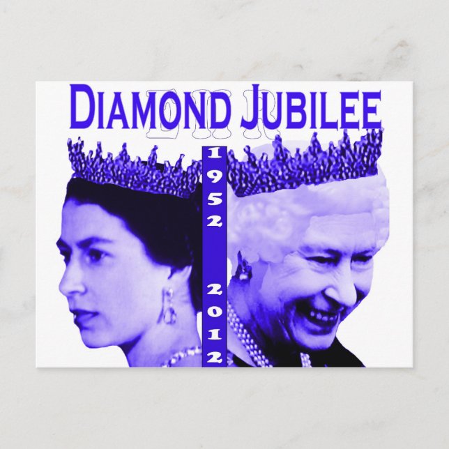 Diamond Jubilee commemorative postcard (Front)