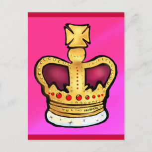 Diamond Jubilee Crown gorgeous drawing Postcard