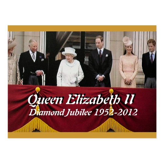 Diamond Jubilee royal family portrait postcard