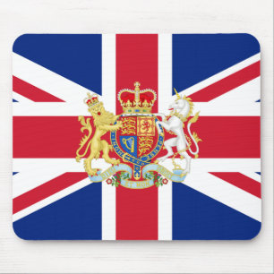 Diamond Jubilee Union Flag and Royal Crest Mouse Mat