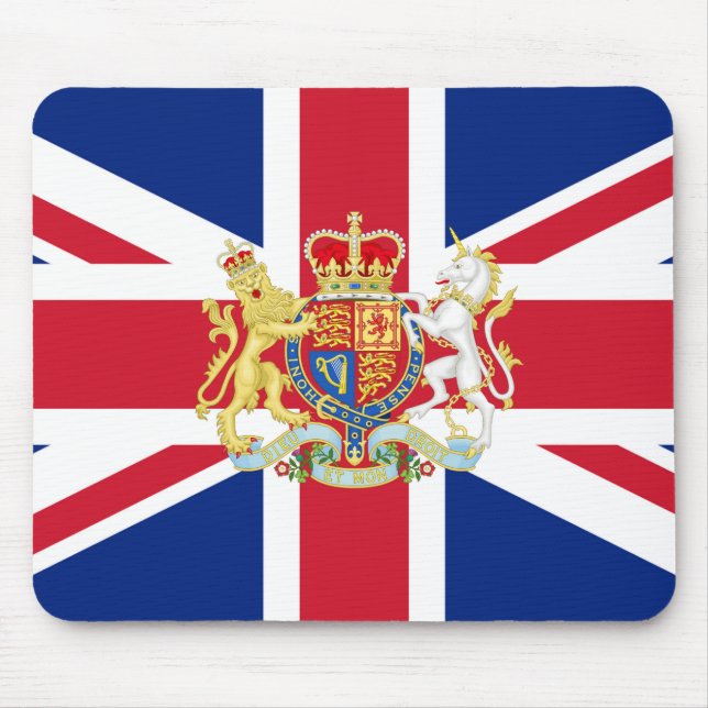 Diamond Jubilee Union Flag and Royal Crest Mouse Mat (Front)