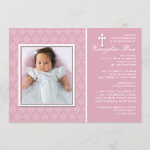 Diamond Lace Photo Invitation