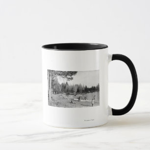 Diamond Lake, Oregon Beach Swimmers Photograph Mug