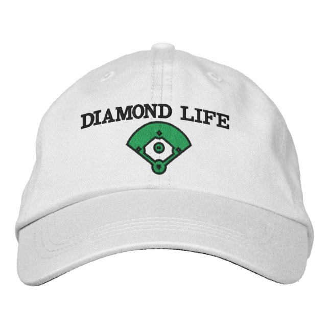 Diamond Life Softball Embroidered Hat (Front)