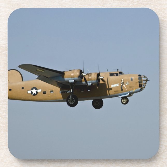 Diamond Lil B-24 Bomber, landing at Oshkosh, Coaster (Front)