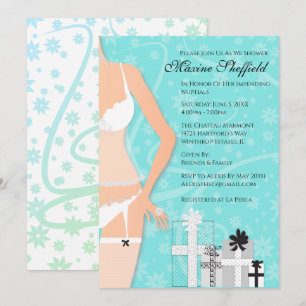 Diamond Lingerie Bridal Tiffany Green Invitation