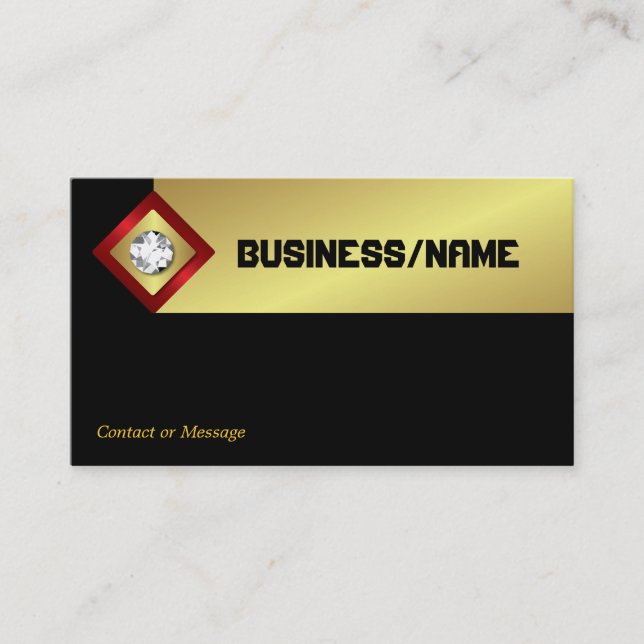 Diamond Logo Business CardGold Business Card (Front)