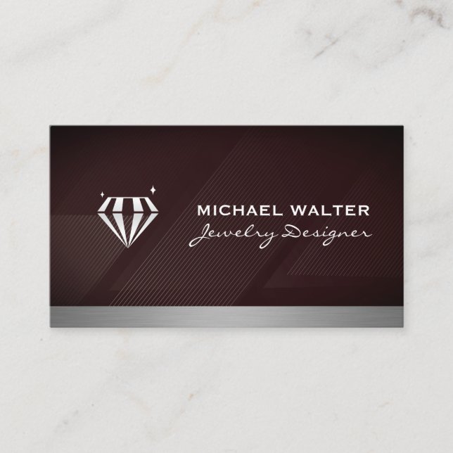 Diamond Logo | Jewellery Store Business Card (Front)