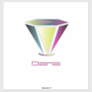 Diamond Logo Text Name Business Car Sticker