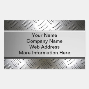 Diamond Metal Look Plate Stickers