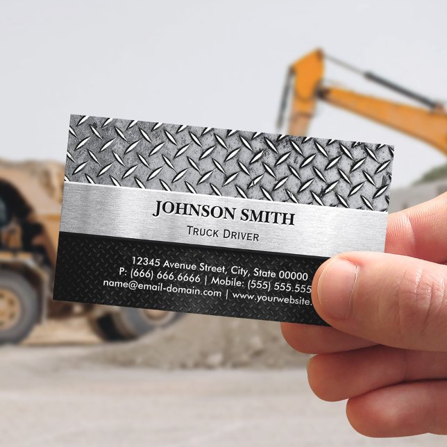 Diamond Metal Plate Look Business Card (Creator Uploaded)