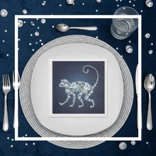 Diamond Monkey Napkin
