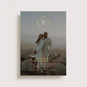 Diamond Monogram and Photo Wedding