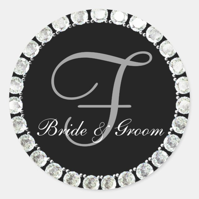 Diamond monogram F customisable seal (Front)
