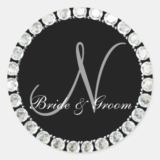 Diamond monogram N customisable seal (Front)
